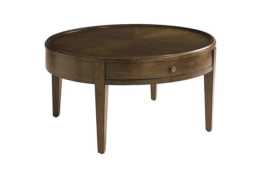 Palisades Round Cocktail Table by Bassett at Esprit Decor Home Furnishings
